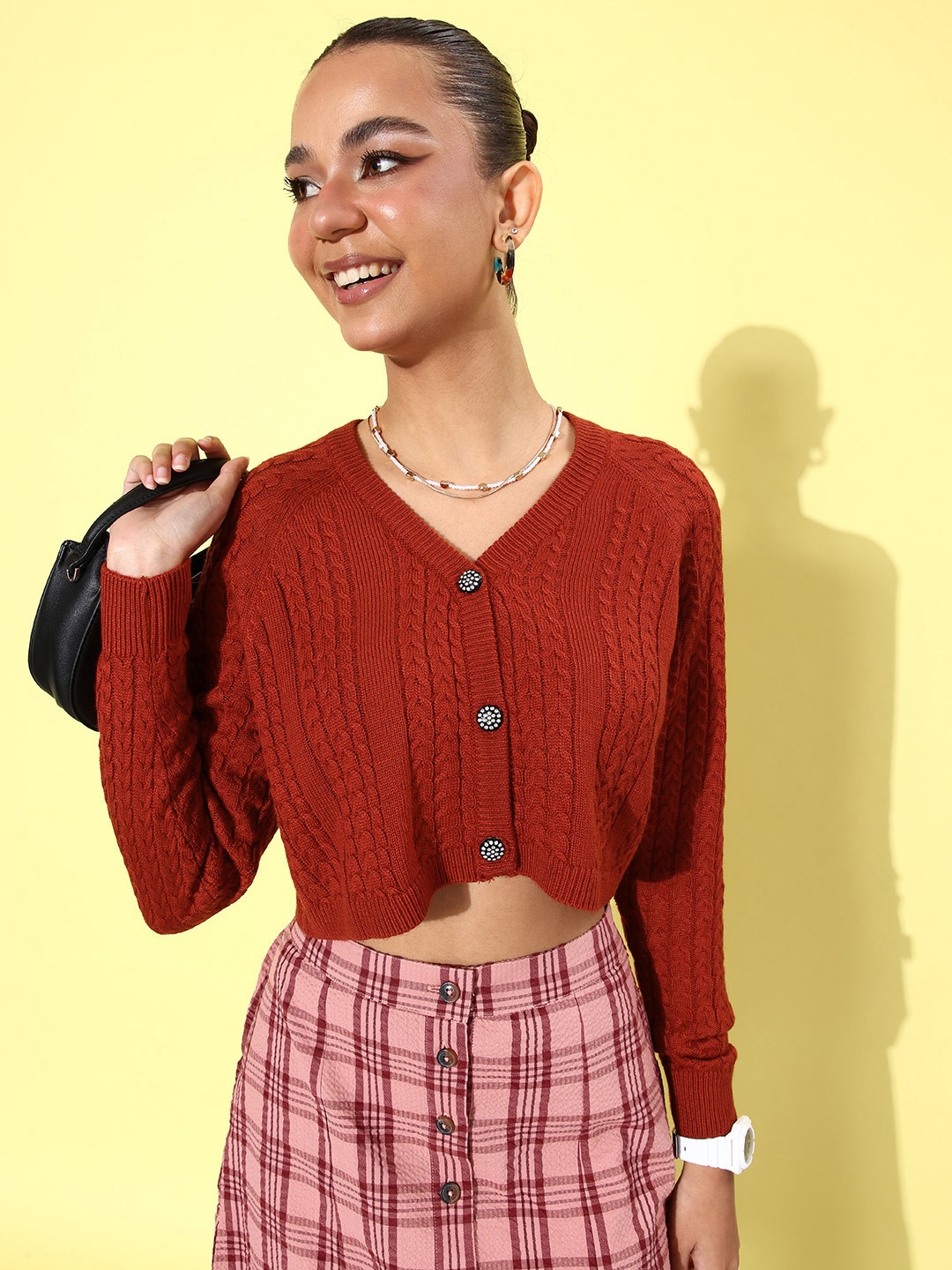 

Mast & Harbour Hello Monsoon Resort Lounge Cardigan, Red