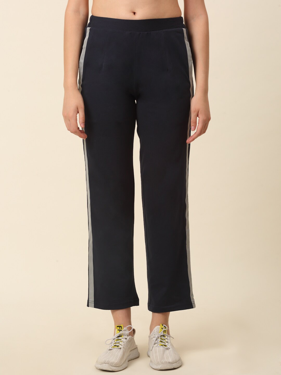 

plusS Women Cotton Track Pant, Navy blue