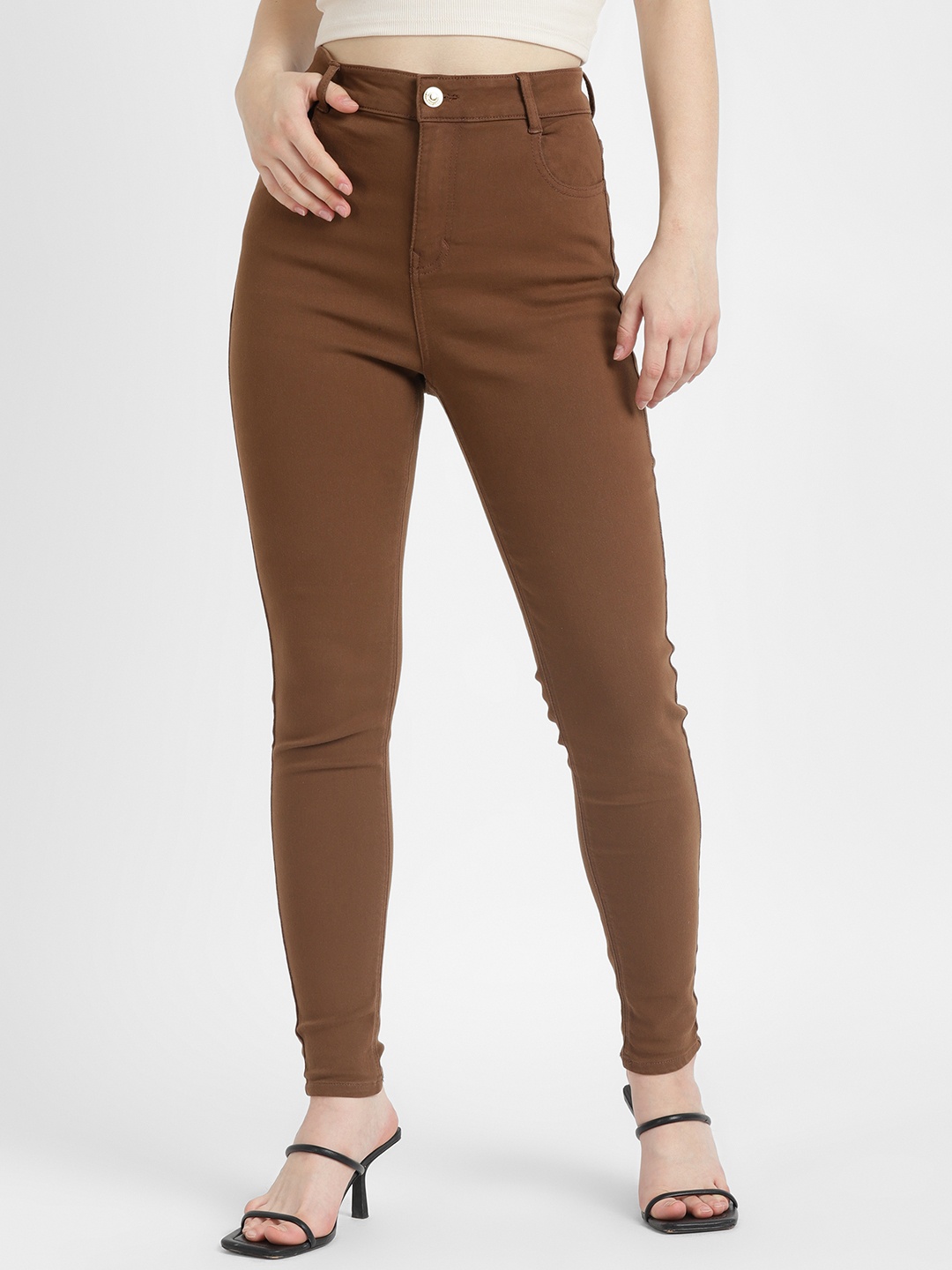 

ALCOTT Skinny Fit Stretchable Jeans, Brown
