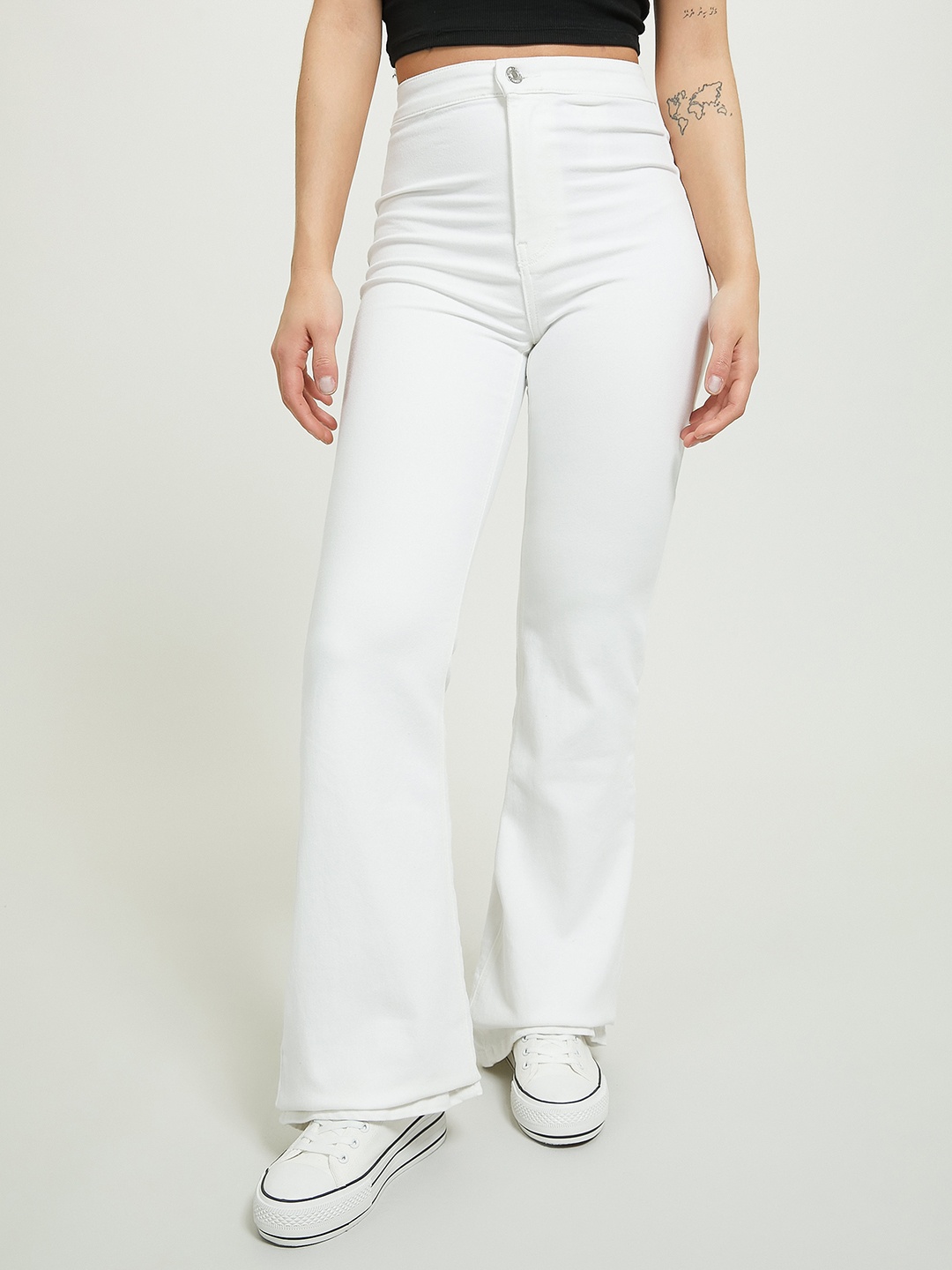 

ALCOTT Women Super Skinny Fit High-Rise Stretchable Jeans, White