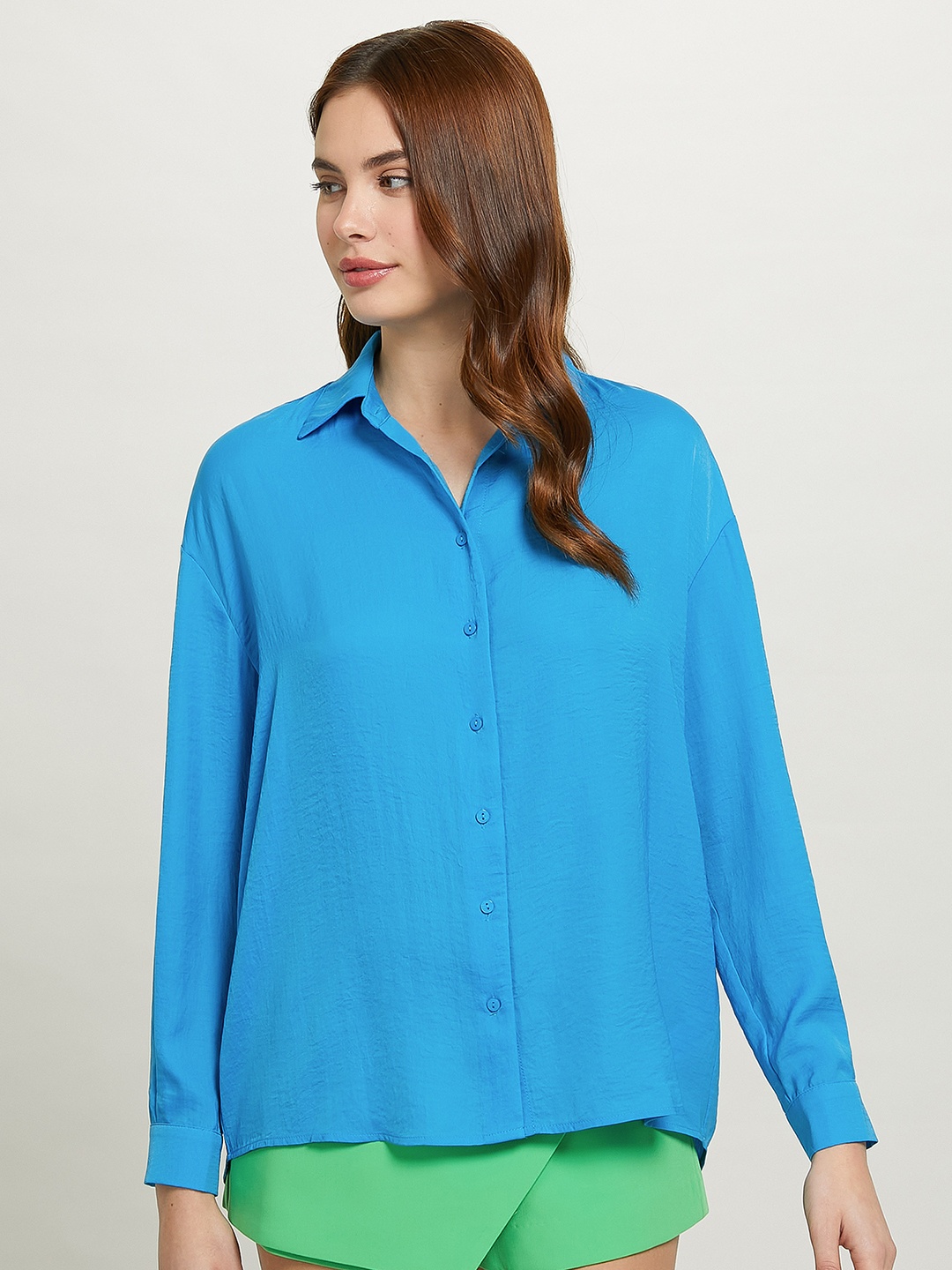 

ALCOTT Spread Collar Regular Fit Shirt, Blue