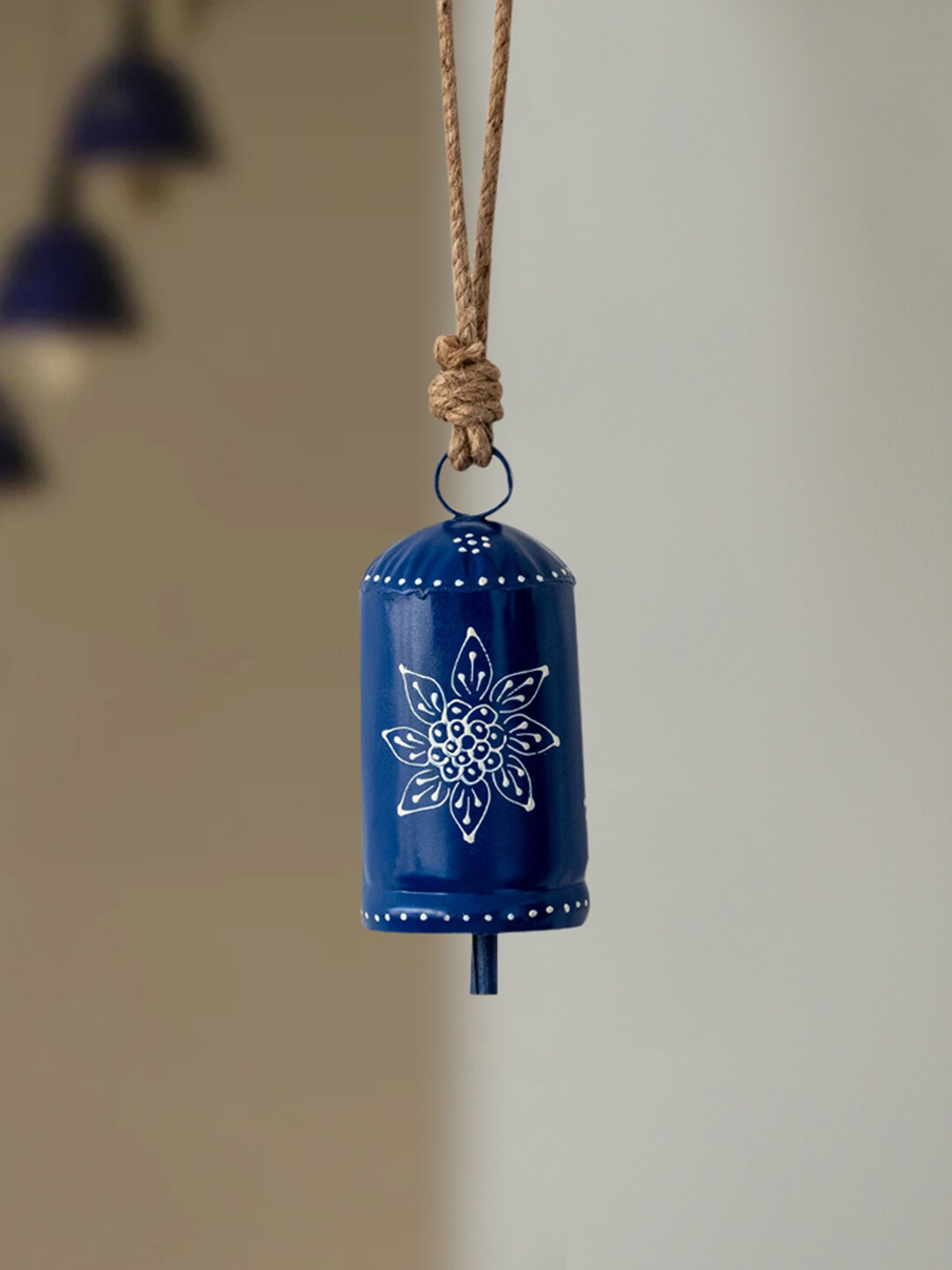 

ExclusiveLane Windsong Blue & White Metal Decorative Hanging Windchime