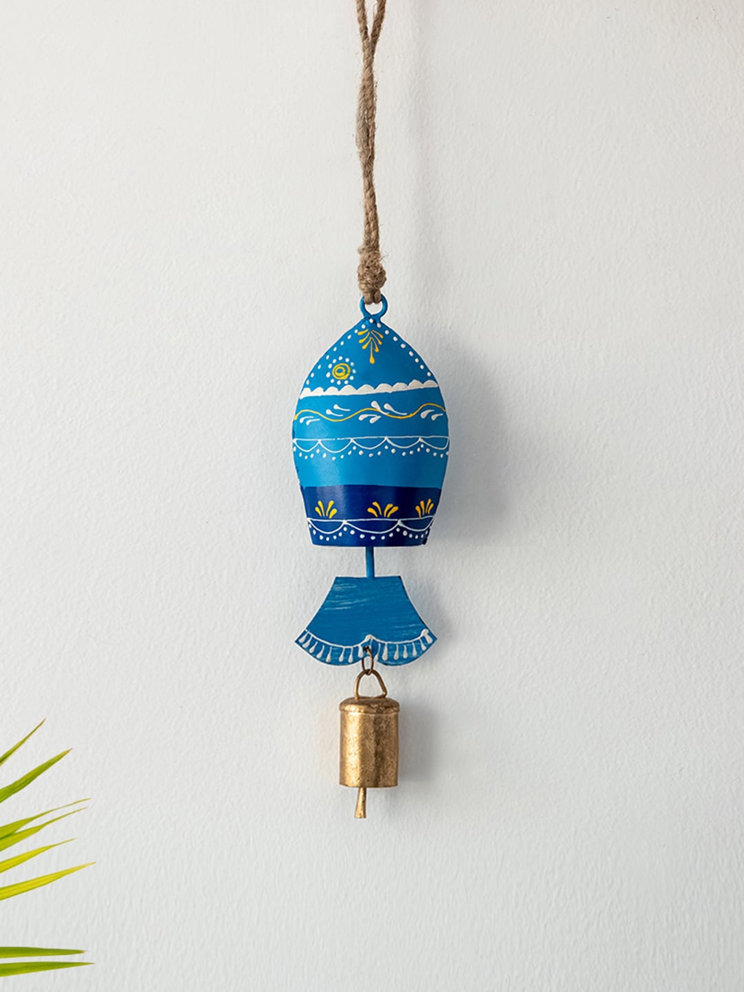 

ExclusiveLane Jhankar Beats Of Kutch Blue Decorative Hanging Iron Windchimes
