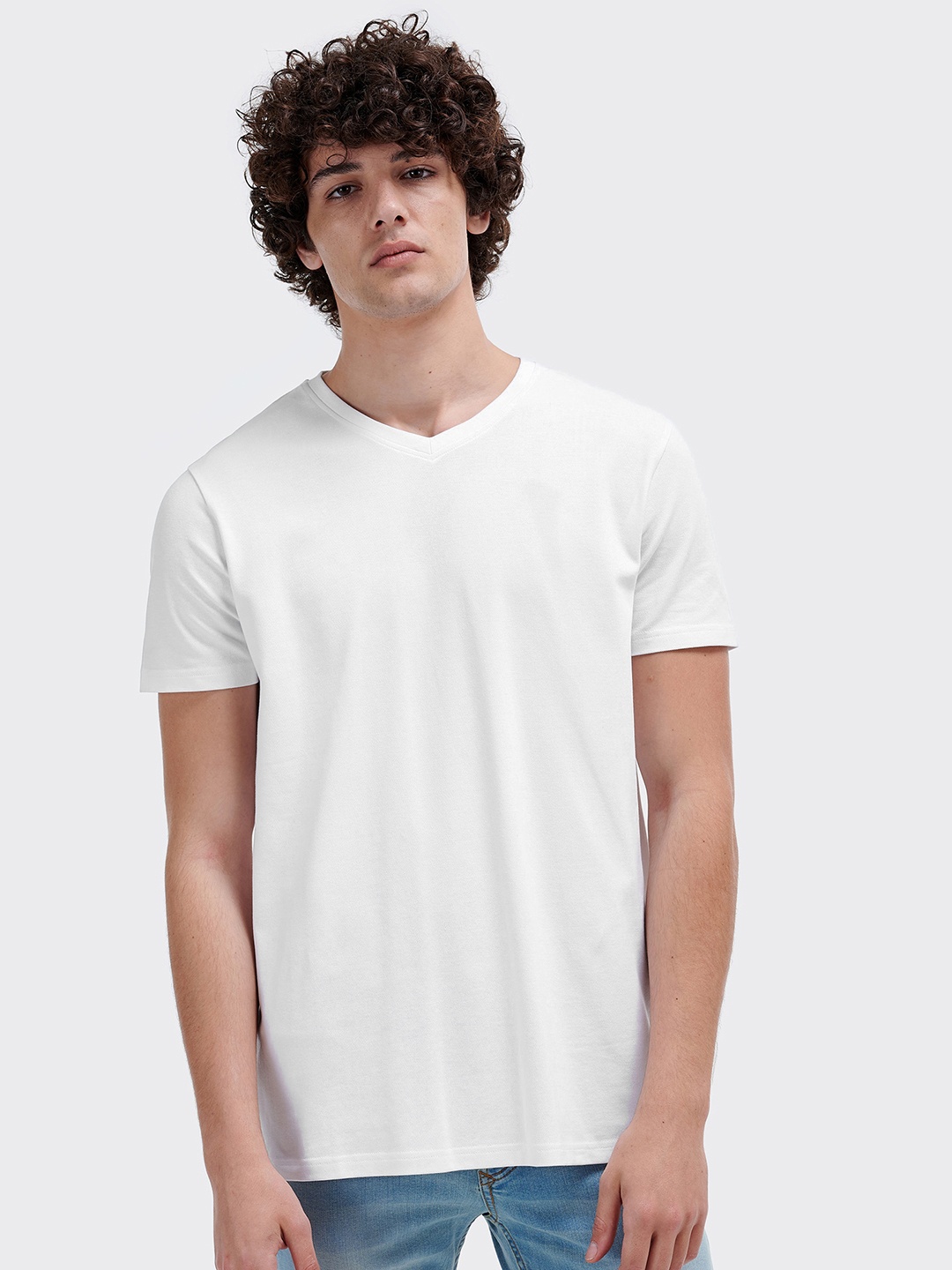 

ALCOTT Men V-Neck T-shirt, White