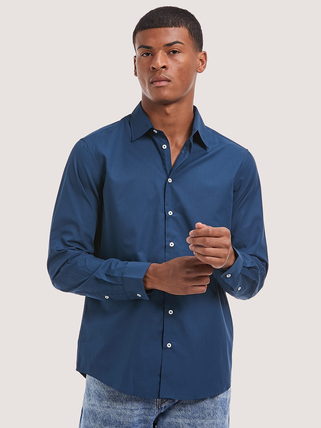 ALCOTT Regular Fit Casual Shirt, Teal