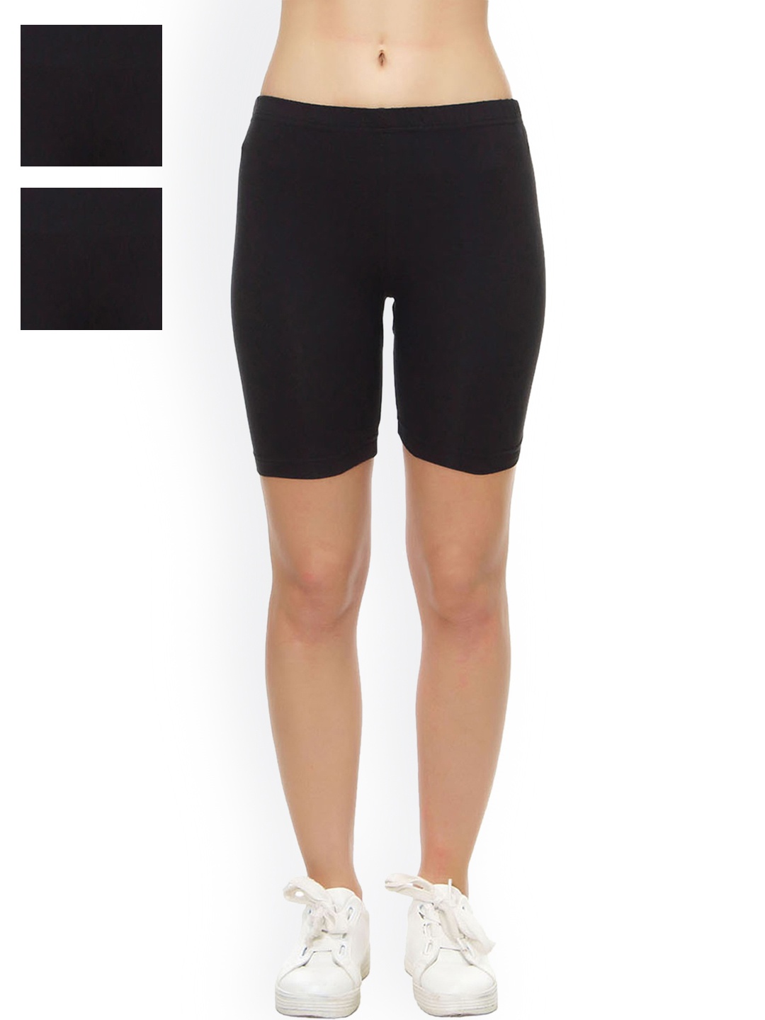 

Lady Lyka Pack of 1 Black Cycling Shorts and 2 Capris