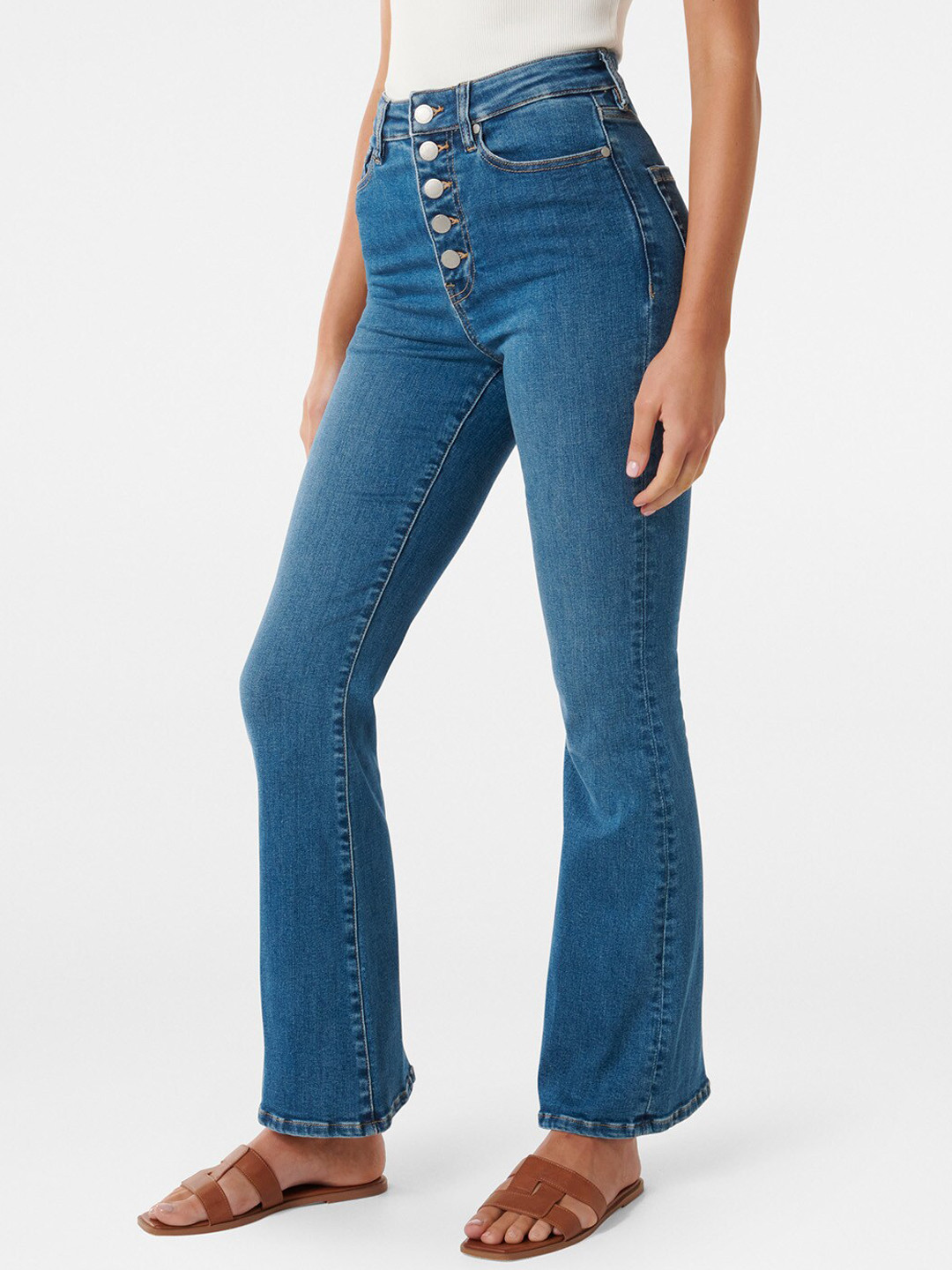 

Forever New Women Skinny Fit High-Rise Jeans, Navy blue