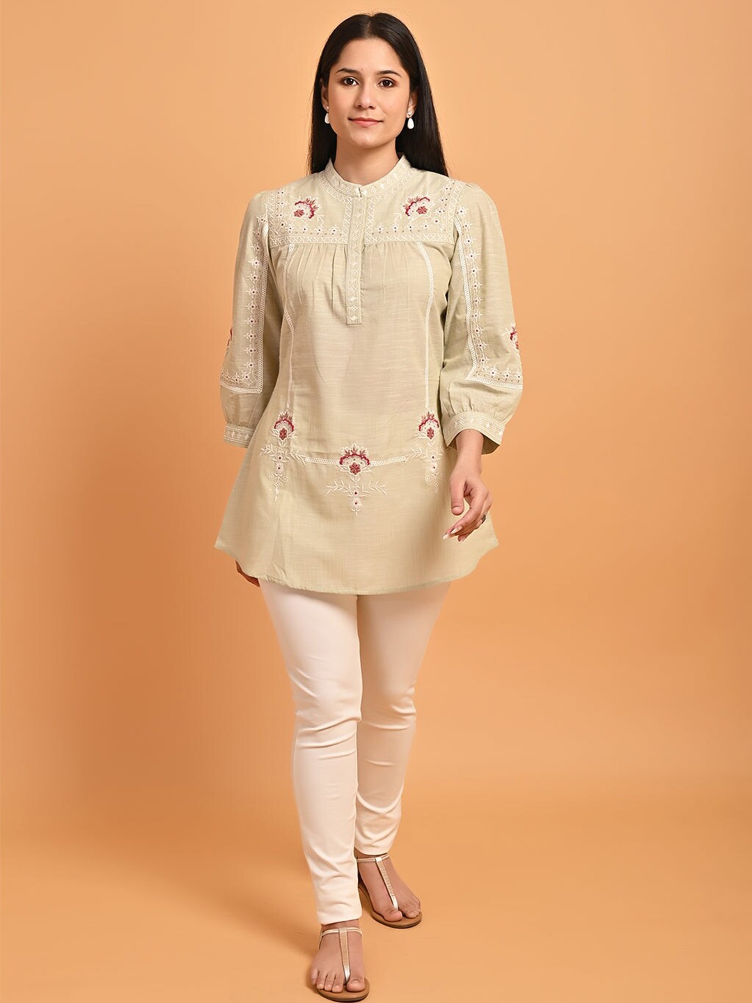 

Lakshita Green Embroidered Tunic