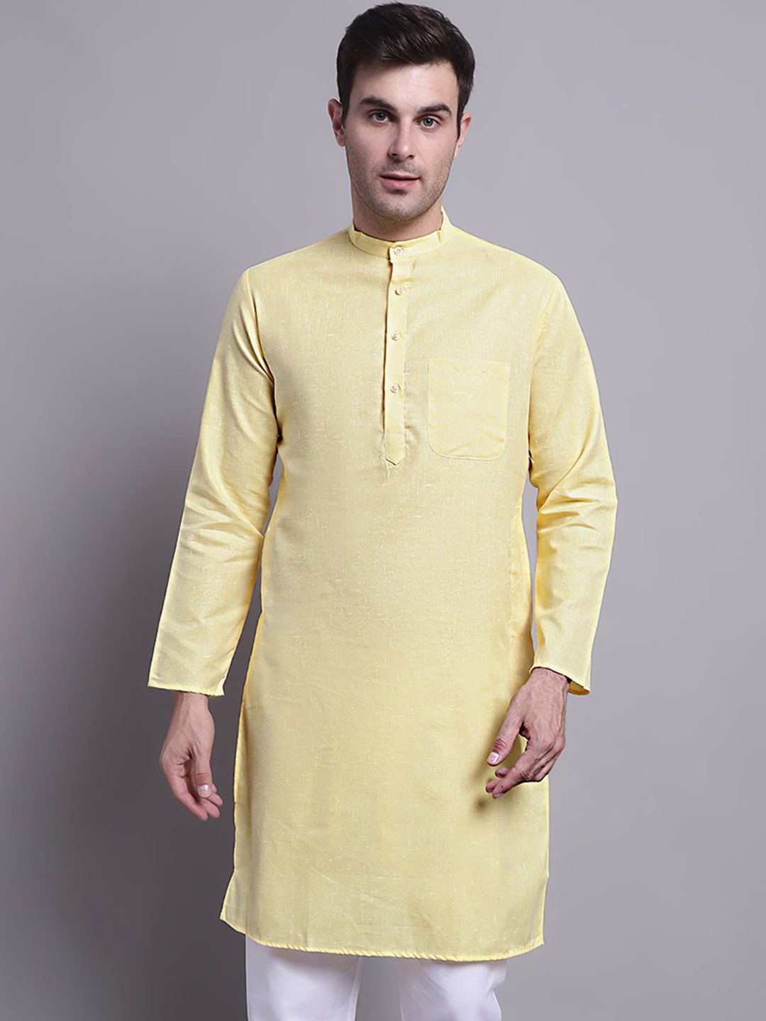 

Jompers Pure Cotton Kurta, Yellow
