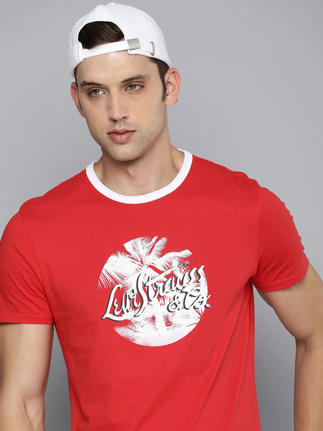 

Levis Graphic Printed Pure Cotton T-shirt, Red
