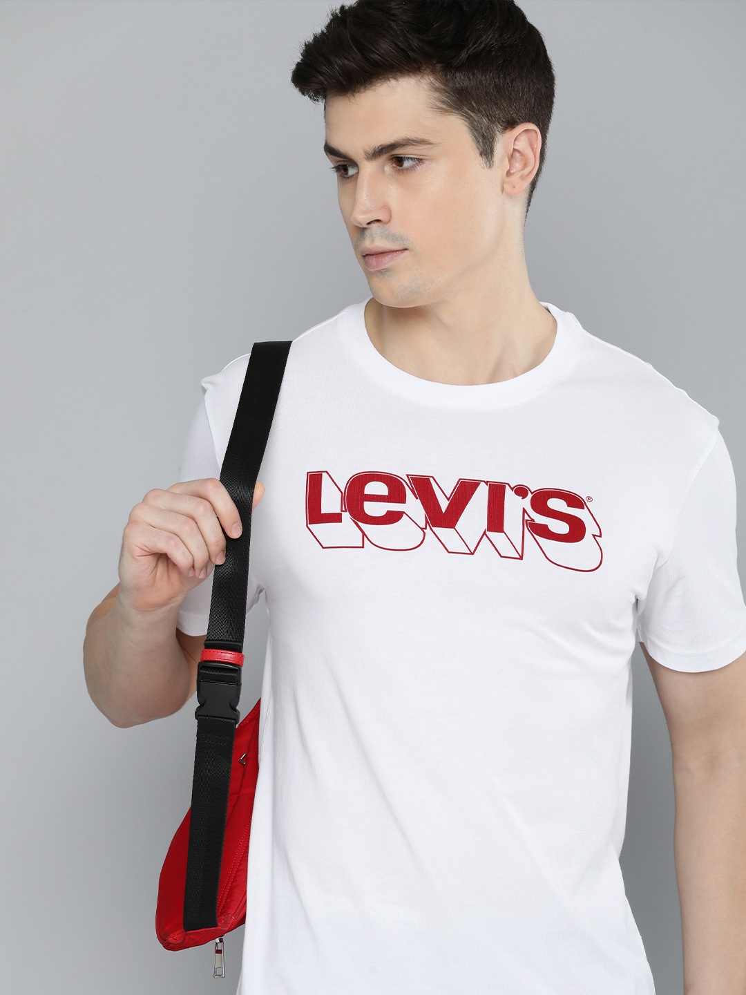 

Levis Brand Logo Printed Pure Cotton T-shirt, White