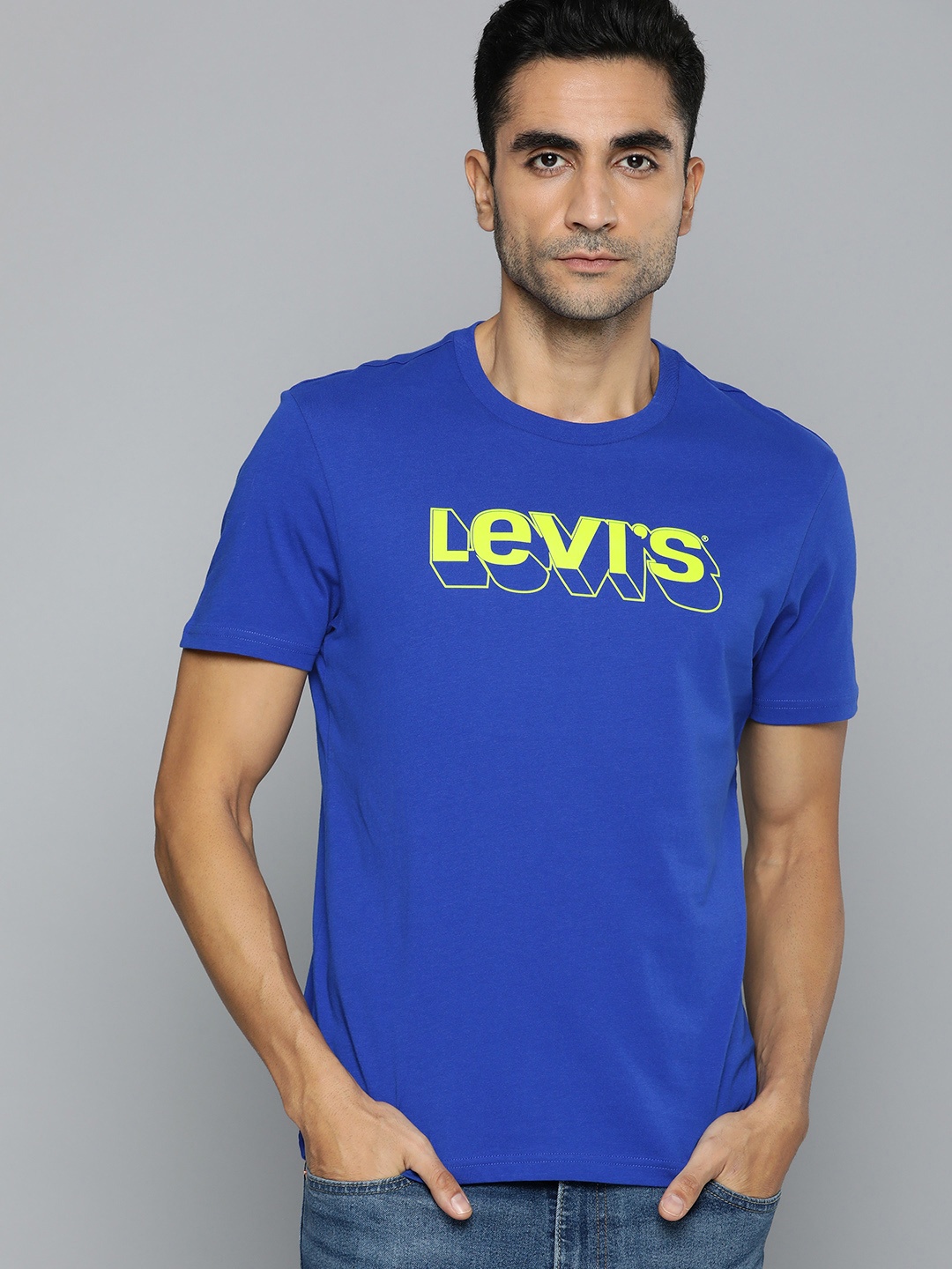 

Levis Brand Logo Printed Pure Cotton T-shirt, Blue