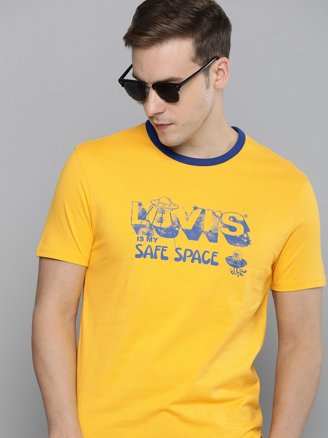 

Levis Printed Pure Cotton T-shirt, Yellow