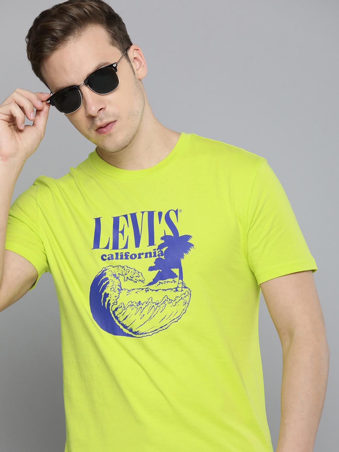 

Levis Brand Logo Printed Pure Cotton T-shirt, Green