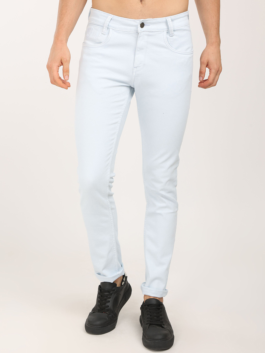 

Jean Cafe Men Jean Slim Fit Clean Look Jeans, Blue
