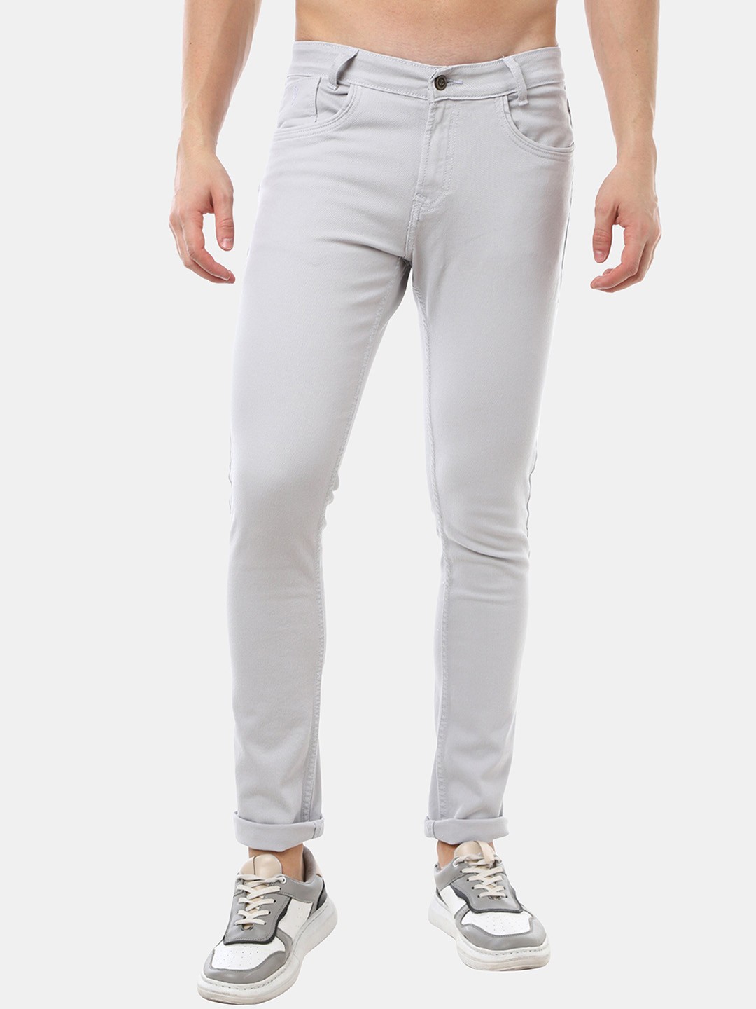 

Jean Cafe Me Jean Slim Fit Clean Look Pure Cotton Jeans, Silver
