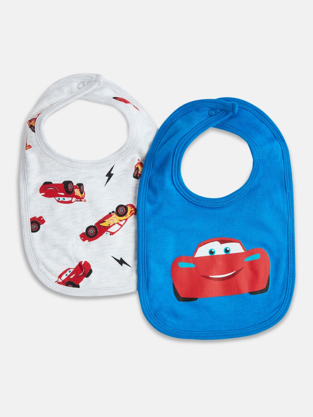 

Pantaloons Baby Infant Boys Pack Of 2 Francesco Bernoulli Printed Cotton Bibs, Grey melange