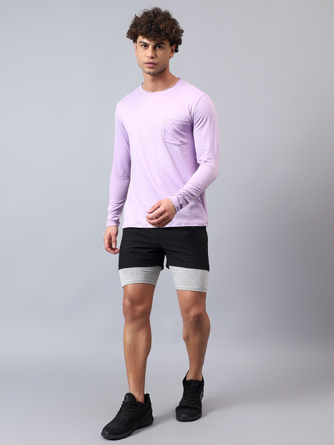 

Fitkin Men Dri-FIT Training Or Gym T-shirt, Lavender