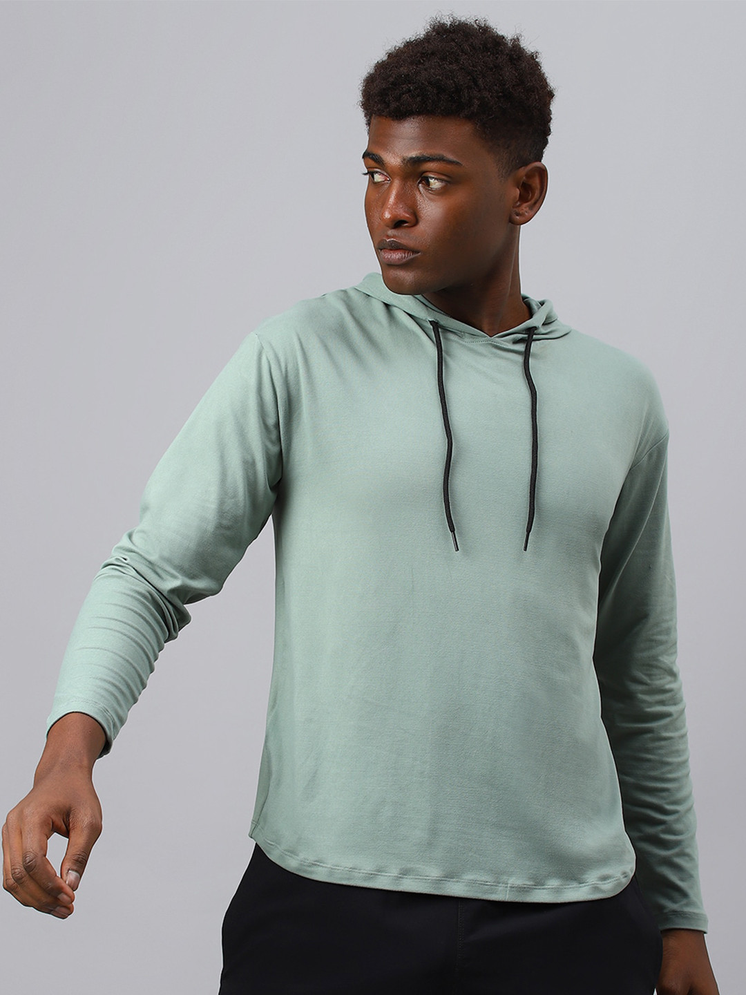 

Fitkin Men Hooded Dri-FIT Training Or Gym T-shirt, Green