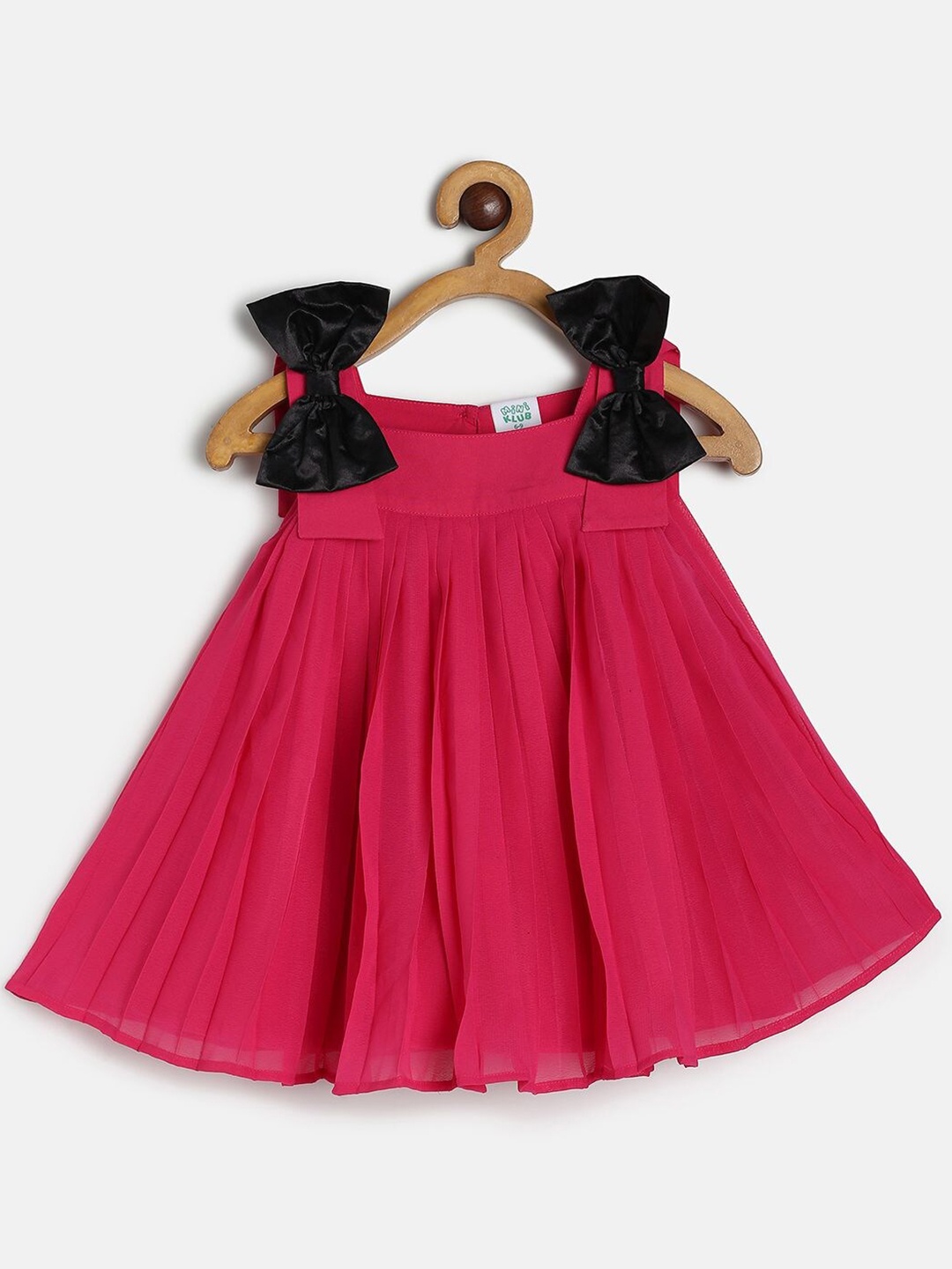 

MINI KLUB Girls Bow Detailed A-Line Dress, Pink
