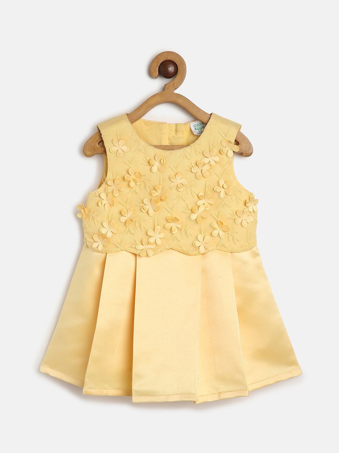 

MINI KLUB Girls Embellished Sleeveless Fit & Flare Dress, Beige