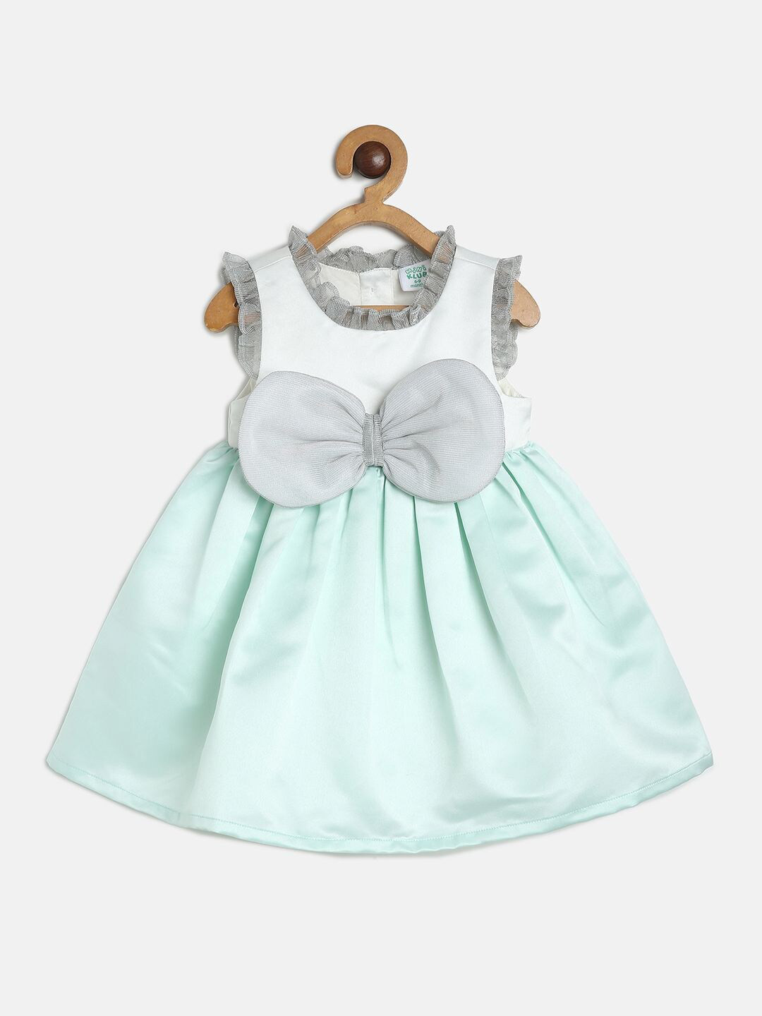 

MINI KLUB Girls Cotton A-line Dress, Green
