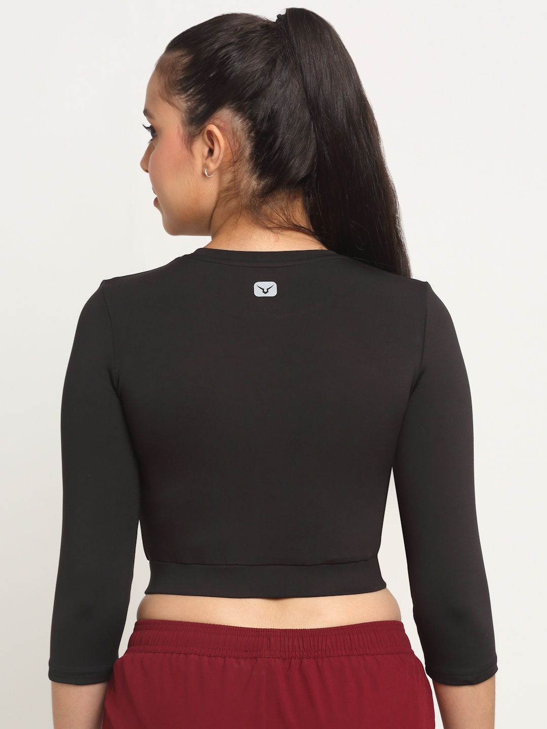 

Invincible Women Front Hole Crop Top, Black