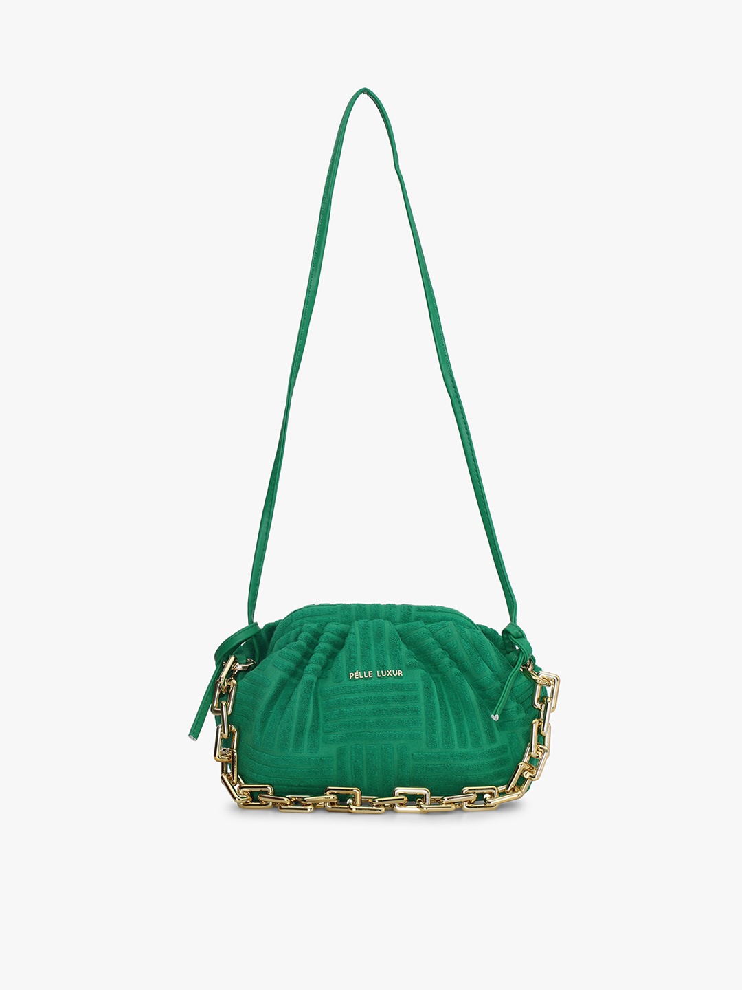 

PELLE LUXUR PU Swagger Sling Bag, Green