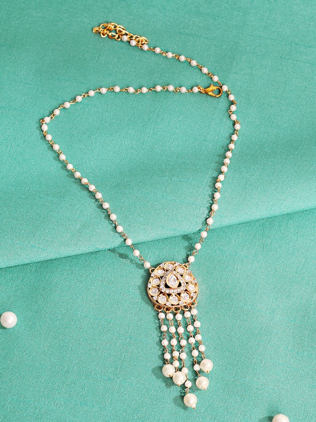 

ABDESIGNS Gold-Plated Kundan Studded Necklace