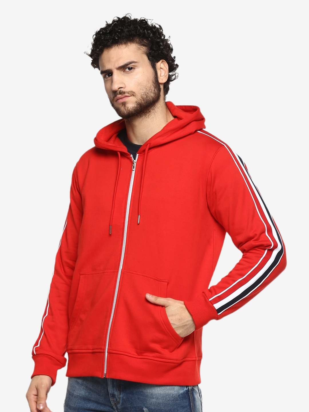 

Alan Jones Men Red Hooded Sweatshirt