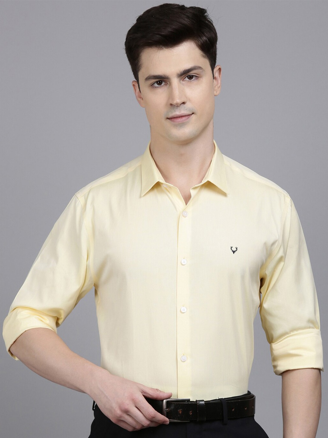 

Allen Solly Spread Collar Slim Fit Opaque Formal Shirt, Yellow