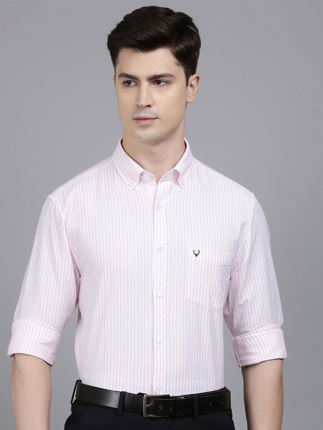 

Allen Solly Vertical Striped Pure Cotton Formal Shirt, White