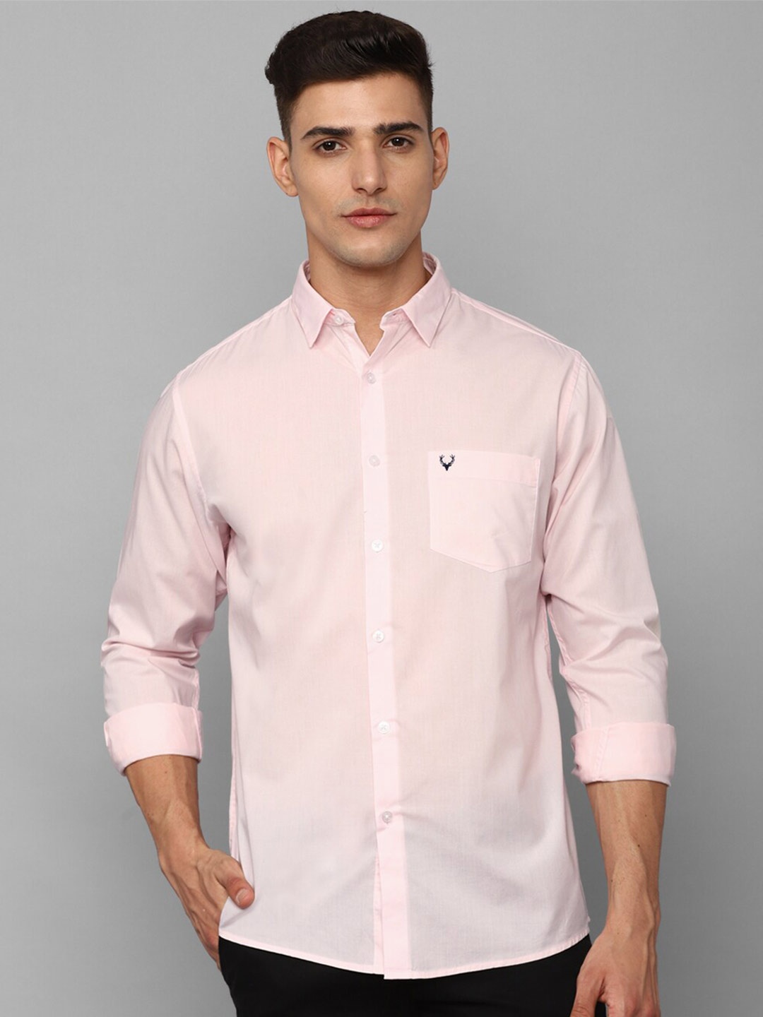 

Allen Solly Spread Collar Slim Fit Opaque Casual Shirt, Pink