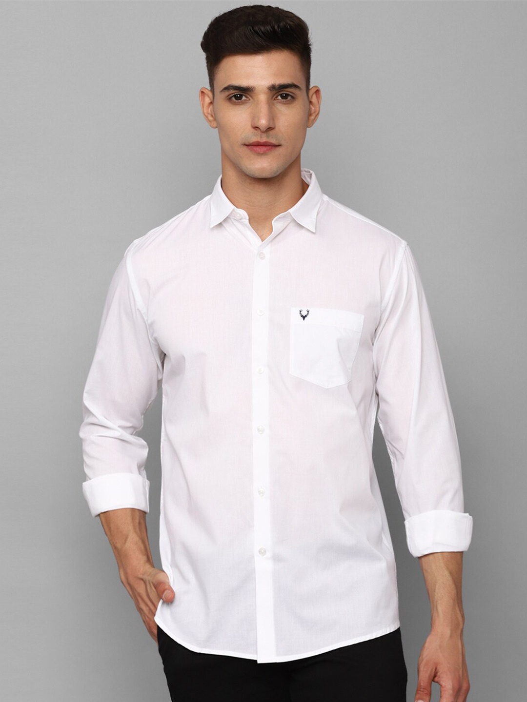 

Allen Solly Spread Collar Slim Fit Opaque Casual Shirt, White
