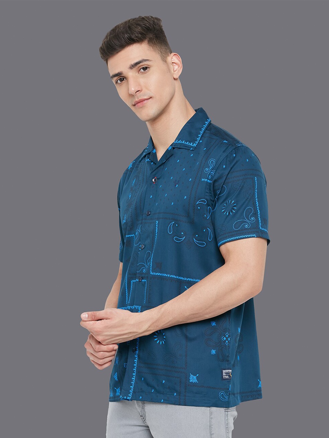 

Allen Solly Sport Printed Opaque Casual Shirt, Blue