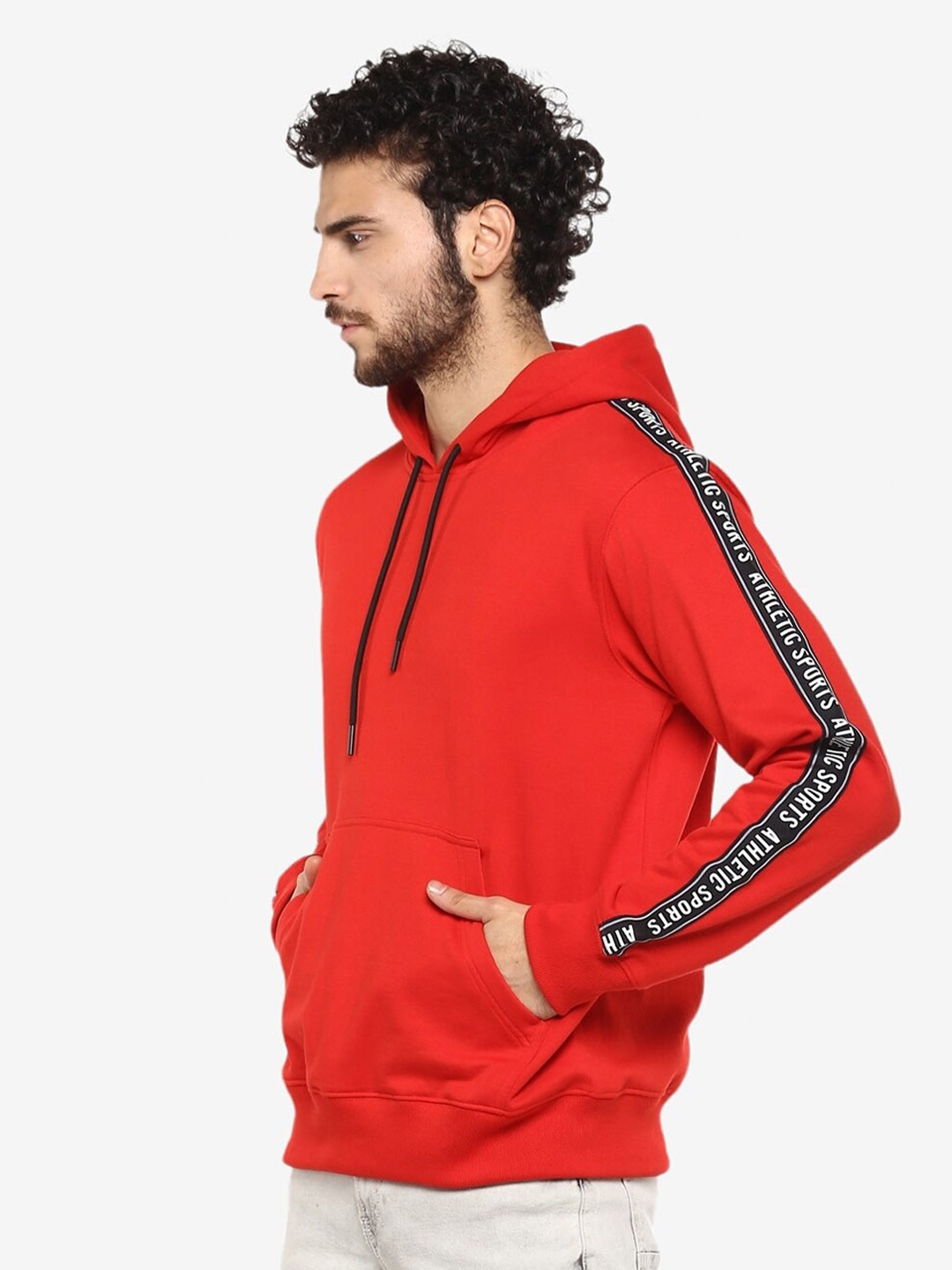 

Alan Jones Men Hooded Sweatshirt, Red