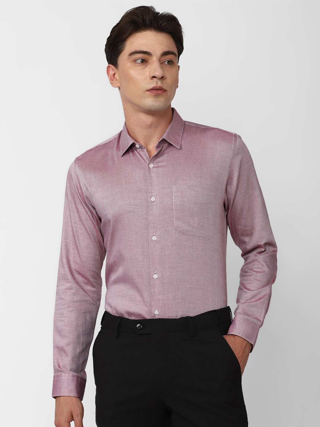 

Peter England Slim Fit Pure Cotton Formal Shirt, Pink