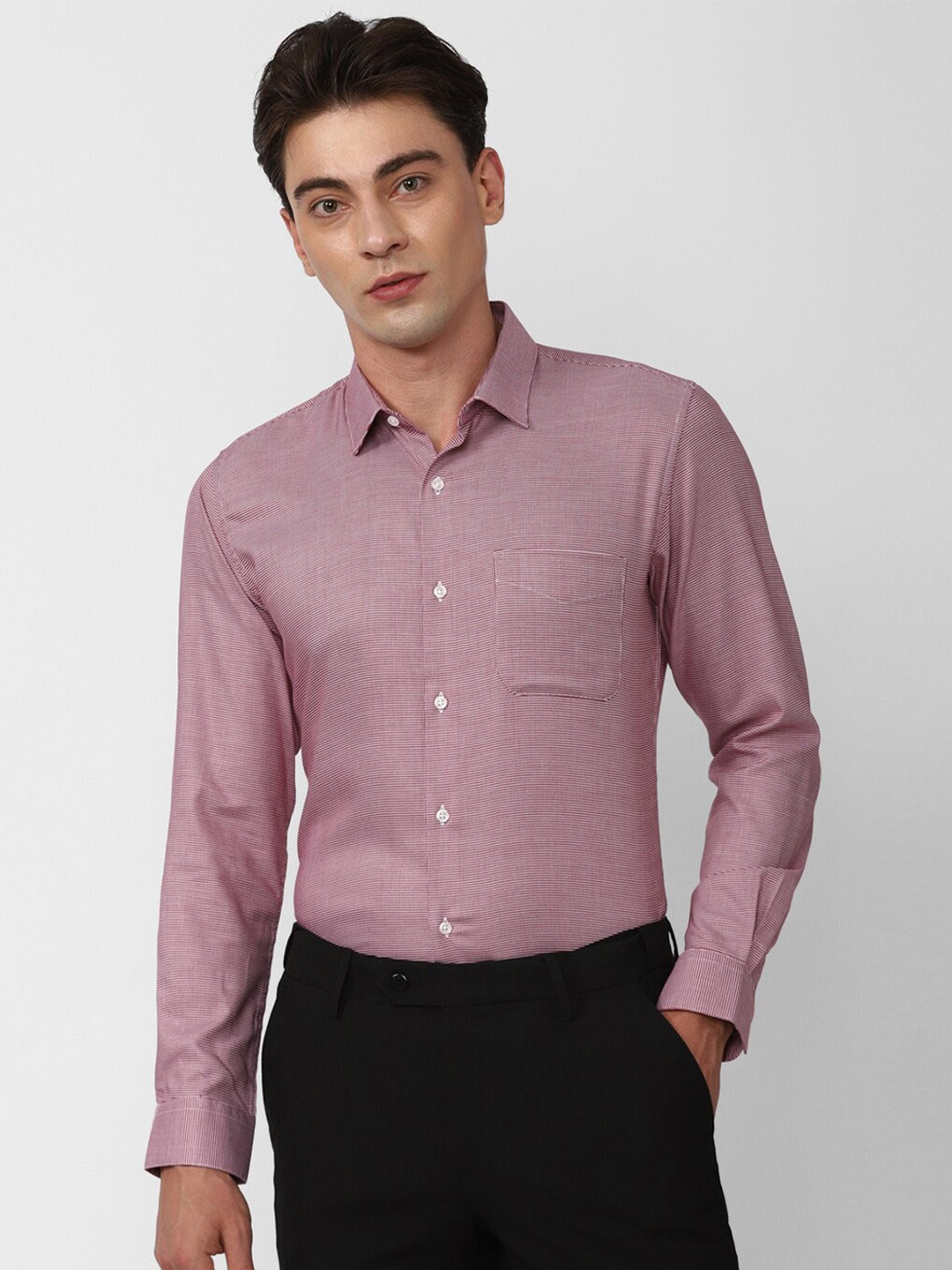 

Peter England Slim Fit Pure Cotton Formal Shirt, Pink