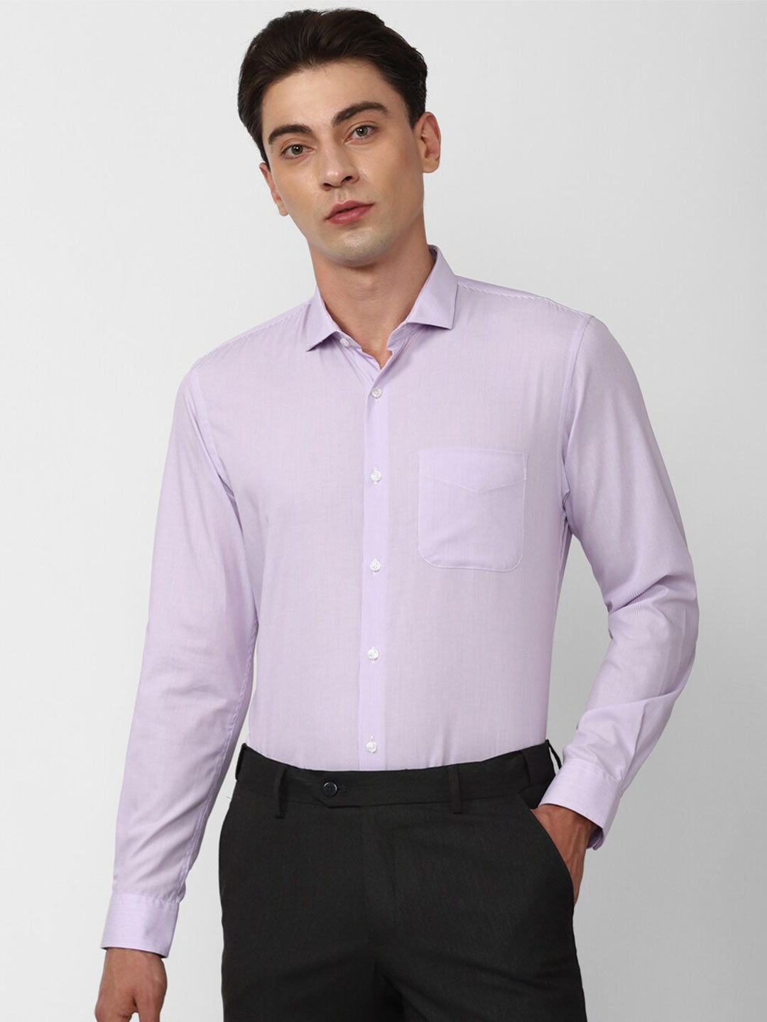 

Peter England Slim Fit Pure Cotton Formal Shirt, Purple