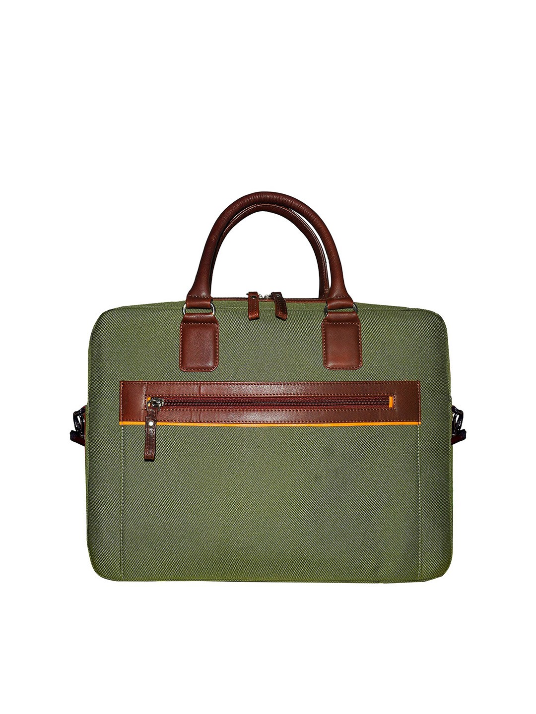 

ABYS Leather & Fabric Water Resistant Laptop Bag, Green