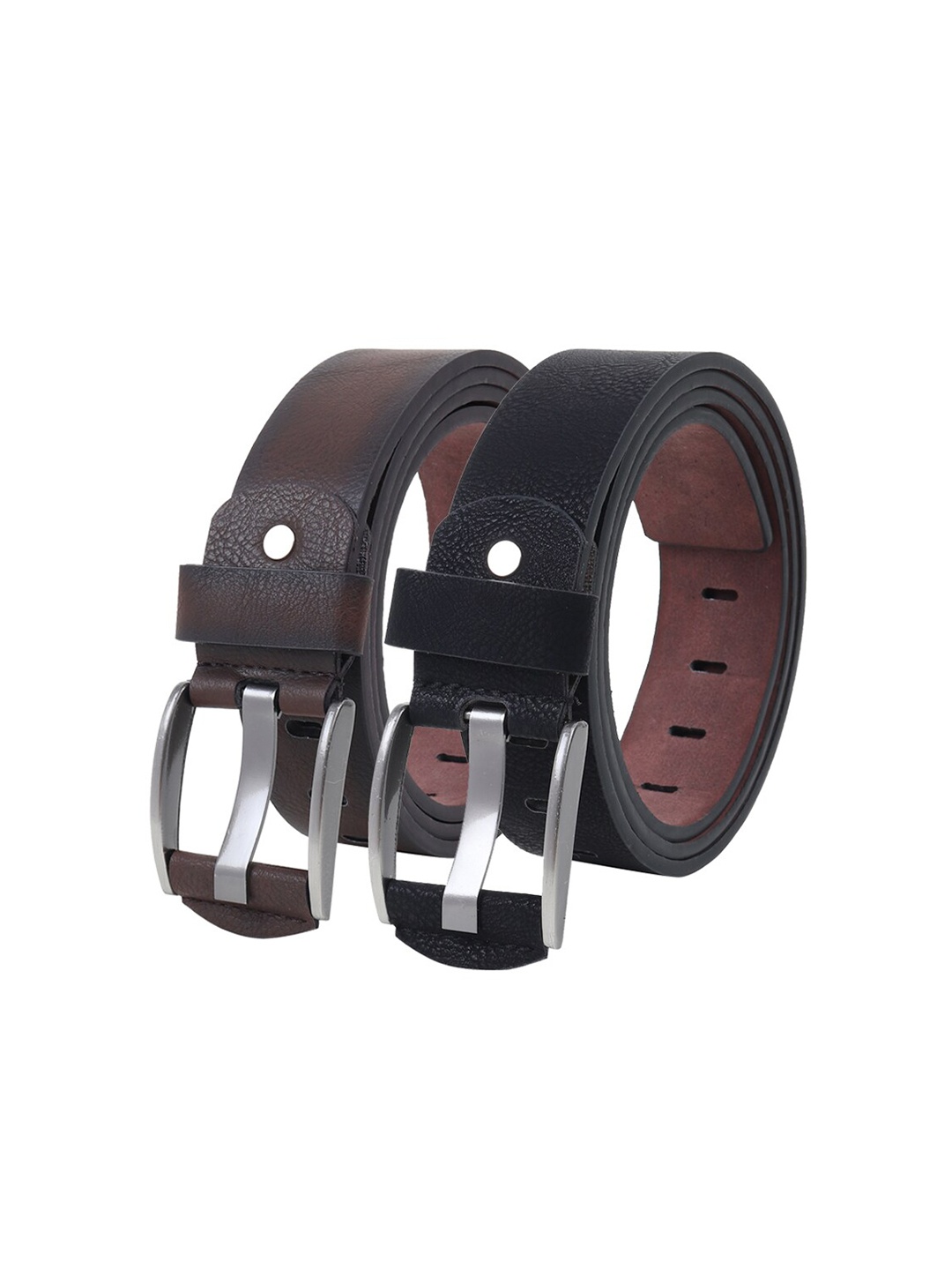 

Roadster Men Brown & Black Pack Of 2 Textured Belt