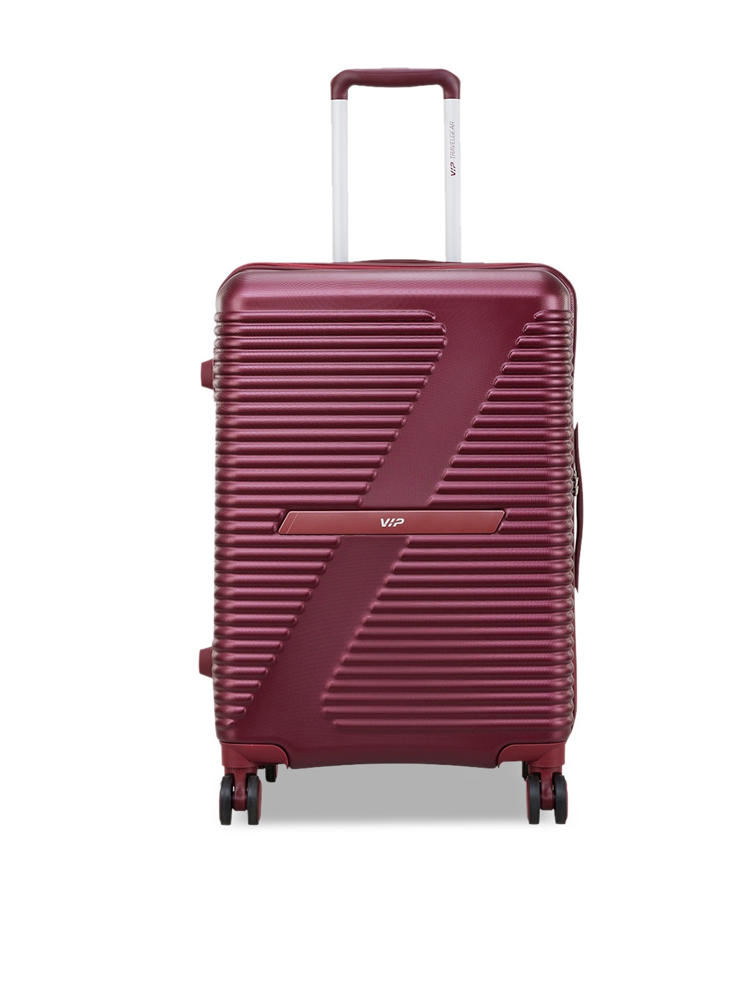 

VIP Textured Hard-Sided 360 Degree Rotation Medium Trolley Suitcase, Red