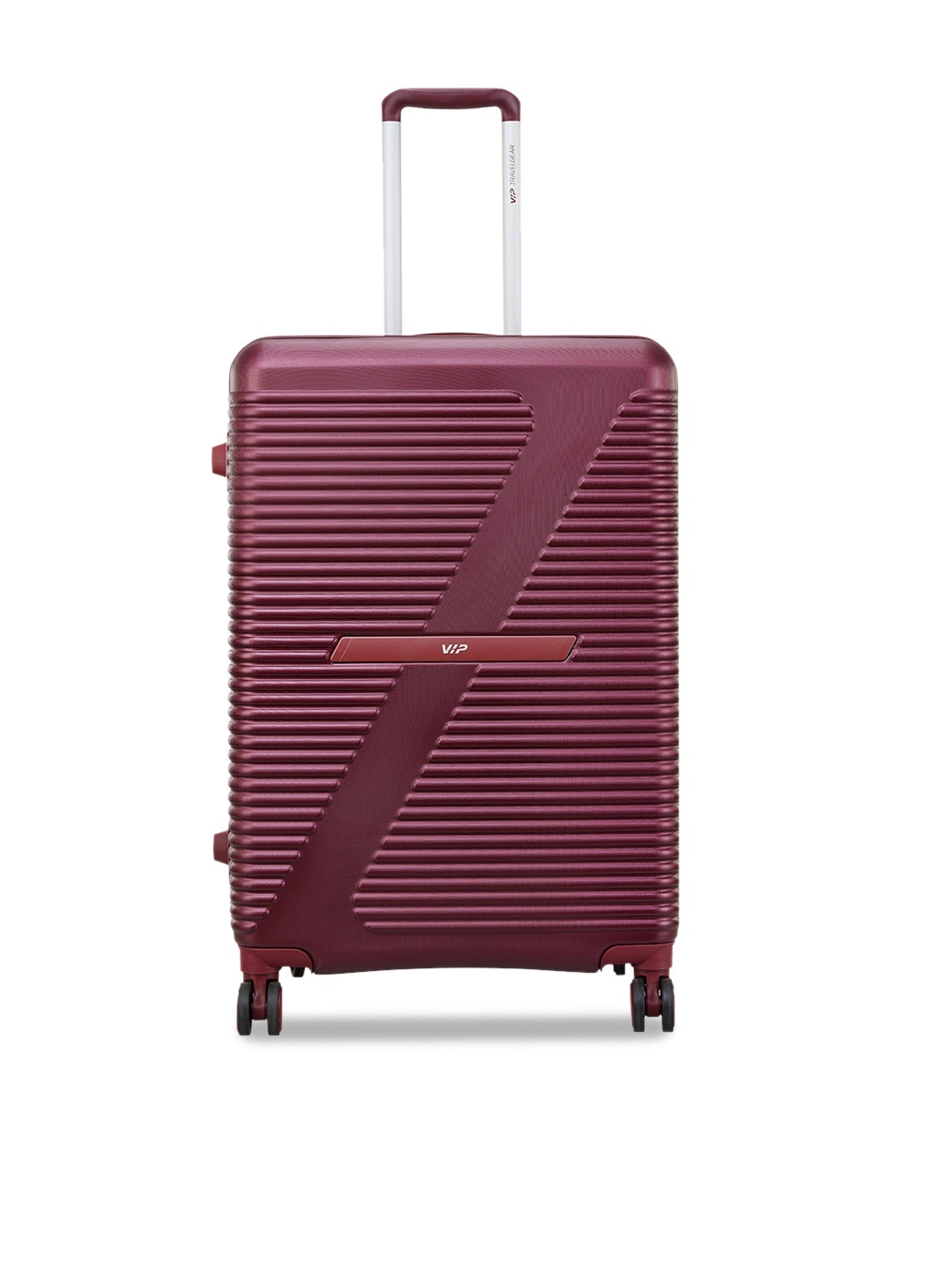 

VIP Textured Hard-Sided 360 Degree Rotation Trolley Bag, Red