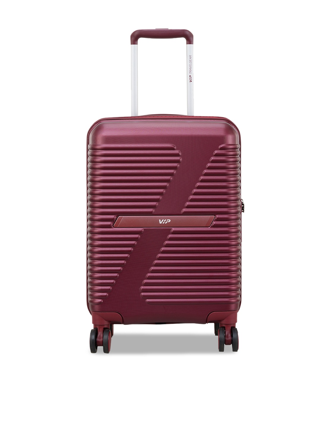 

VIP Textured Hard-Sided 360 Degree Rotation Cabin Trolley Suitcase, Red