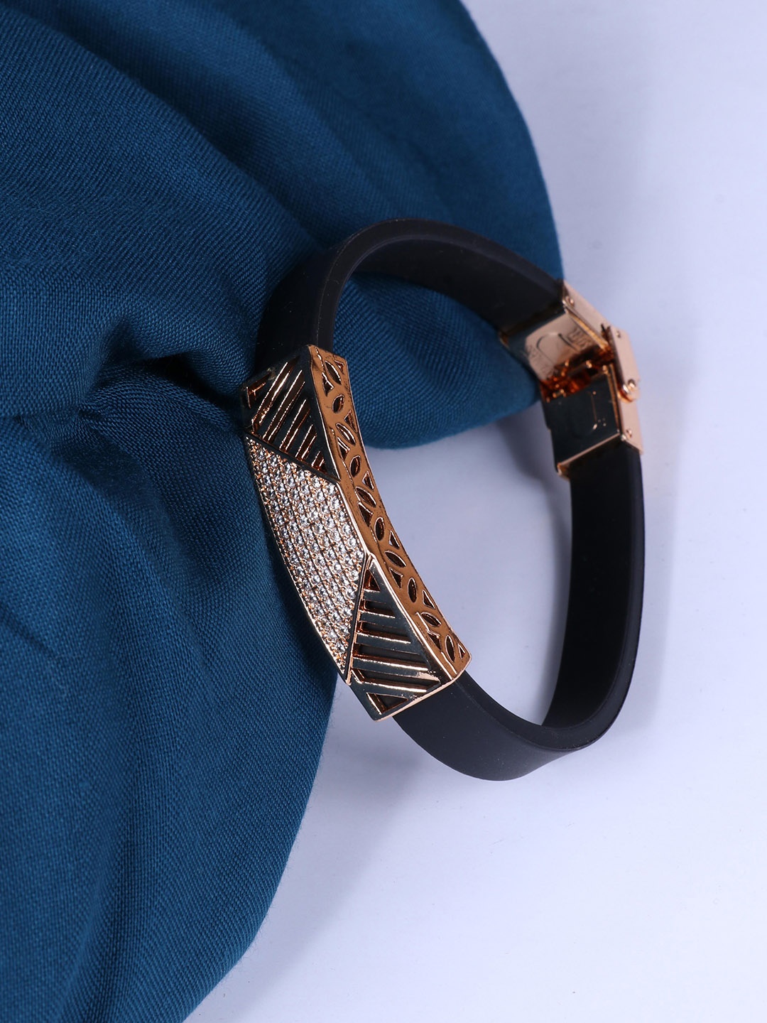 

LAFORWORD Men Rose Gold-Plated Wraparound Bracelet