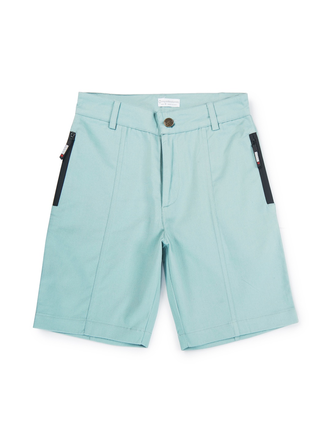 

My Milestones Boys Mid-Rise Cotton Shorts, Blue
