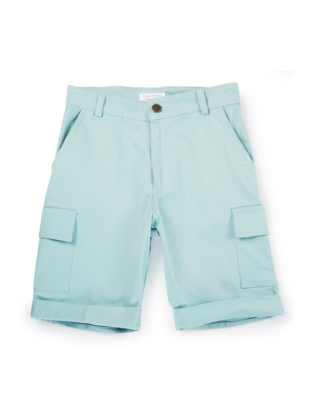 

My Milestones Boys Cotton Cargo Shorts, Blue