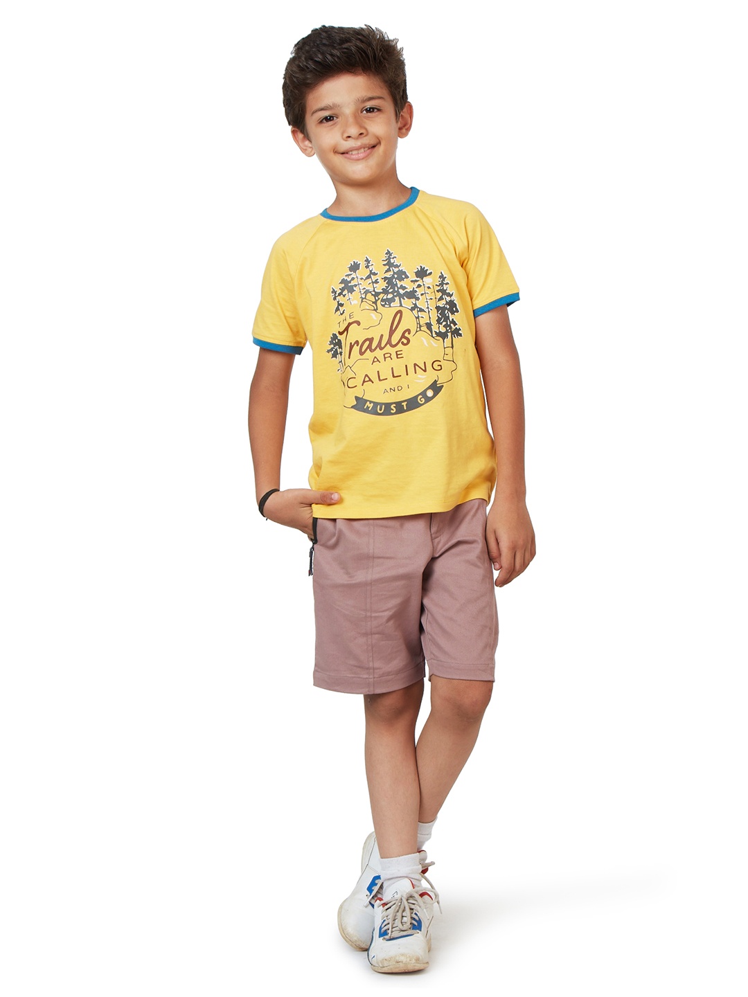 

My Milestones Boys Mid-Rise Cotton Shorts, Pink