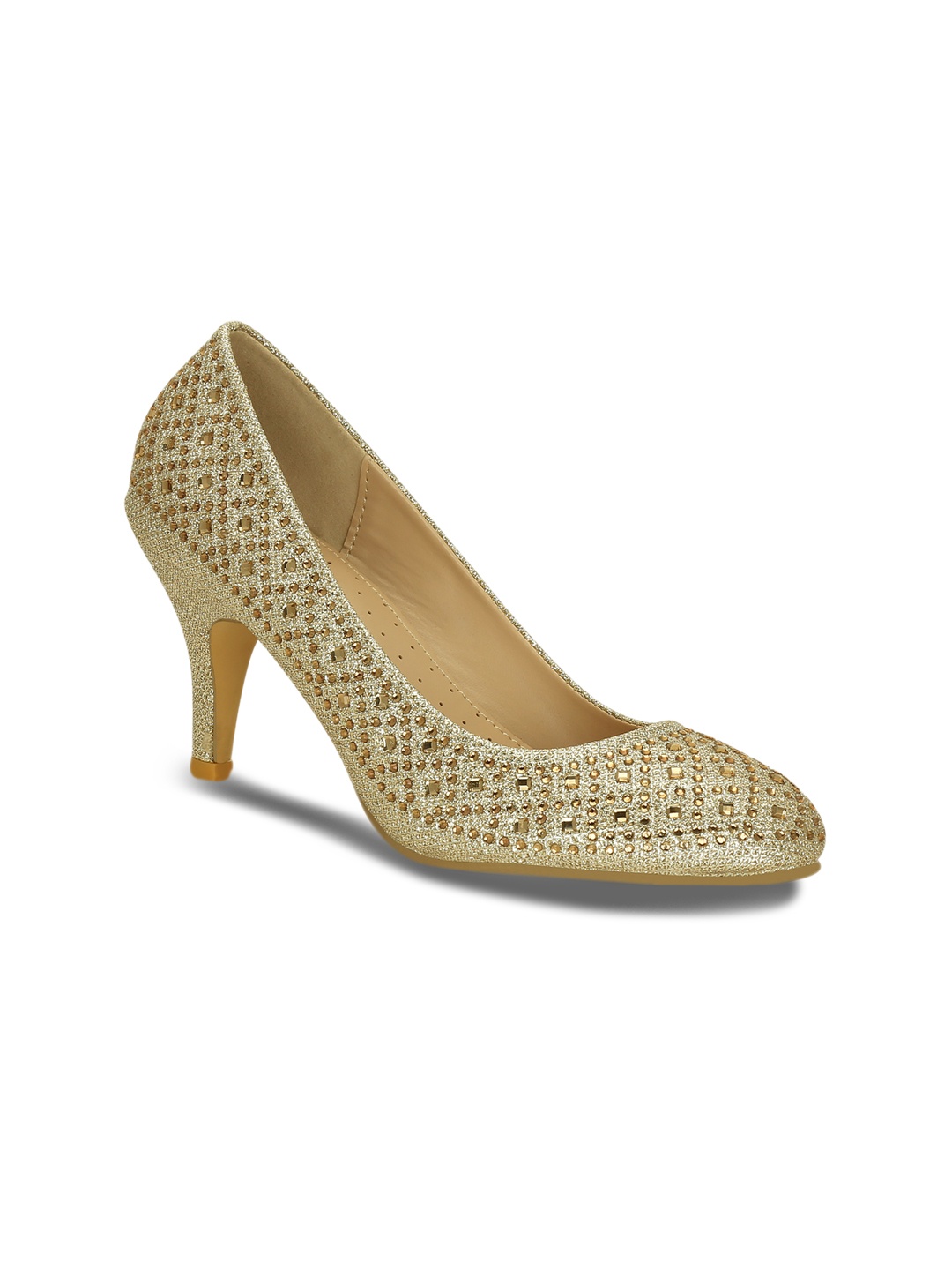 

Get Glamr Women Gold-Toned Solid Pumps