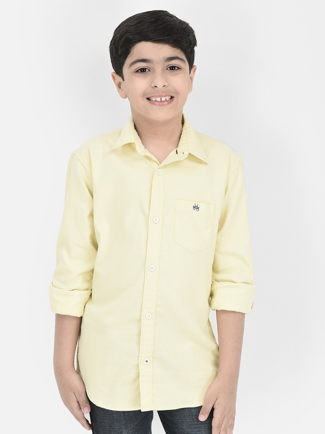 

Crimsoune Club Boys Standard Slim Fit Casual Shirt, Yellow